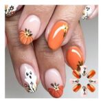 24pcs Halloween Stick-on False Nails