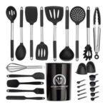 27-Piece Black Silicone Kitchen Cooking Utensil Set