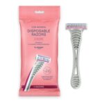 3-Blade Disposable Razors Women Pink 4-Pack – £1.31 S&S