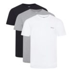 3 Mens DKNY 100% Cotton T-Shirts Black/White/Grey – £16.99 / £5.66 Each