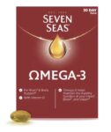 3 for 2 Seven Seas Omega-3 Fish Oil, Max Strength with Omega 3 and Vitamin D for Brain² & Body, 30 capsules