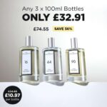 3 x 100ml Perfume Bottles – Various Options