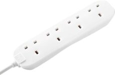 3 x Masterplug Four Socket Extension Lead, 2 Metre Cable, Unswitched, 4-Way Plug Extension with 30% Discount