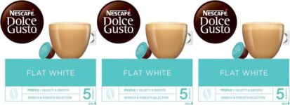 3 x Nescafe Dolce Gusto Flat White, 30 Pods (90 Total)