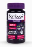 3 x Sambucol For Kids 4-12 Years Vitamin C Black Elderberry 30 Gummies – Free C&C