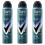 3 x Sure Men Nonstop Protection Invisible Ice Fresh Deodorant 250ml – £4.62 / £3.87 S&S