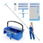 3.4m Window Cleaning Kit with 12L Bucket & Squeegee