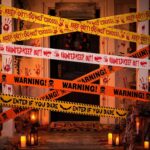 3.6M Halloween Caution Tape, 4 Pack Warning Tape Party Decor