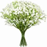 30 Pcs Artificial Gypsophila Flowers White Cloud-Like Stems, Real Touch Faux Floral Bouquet for Wedding Centerpieces, Home Vase Arrangements, DIY Crafts