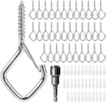 35 PCS Q-Hanger Hooks for String Lights, Ceiling Hangers for Plants & Wind Chimes, Christmas Decorations Outdoor Hooks (Stainless Steel)