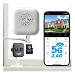 3MN Dual-Lens Window Security Camera, No-Drilling 2.4G/5G WiFi