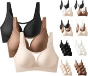 3PC Jelly Bras for Women UK Non Wired Bra Seamless Bralettes