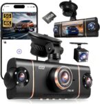 4 Channel Dash Cam, 64GB Card Included 360View 4K 3 x 1080P Dash Cam