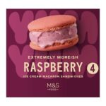 4 Raspberry Macaron Ice Cream Sandwiches (Selected Stores)
