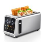 4-Slice Digital Toaster with Long Slots, LCD Display, Stainless Steel