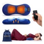 4-in-1 Lumbar Massager Pillow with Remote, Heat, Vibration, Stretching