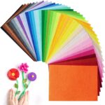 40 PCS Flet Fabric, Felt Sheets Coloured Felt Craft Felt Squares for Crafting Material Soft Thick Felt Fabric Sheet for Sewing DIY Art Kids Adults(20 x 30 cm)