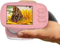 4K Kids Microscopes,Portable Mini Pocket 1000X Handheld Microscope