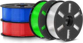 4KG Transparent PETG 3D Printer Filament 1kg spools. Sold by JAYO 3D Mall (UK) FBA