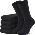 5-Pair Mens Black Brushed Thermal Crew Socks Ultra-Warm, Soft, Black (UK 611 / EU 3945) Sold by LOUISE23 / FBA