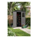 5x3FT Plastic Garden Storage Shed with Lockable Door