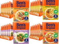 6 x 220g BENS ORIGINAL Microwave Rice Savory Chicken/Mixed Peppers/Tomato & Basil/Roasted Garlic more in OP (£4.20/£3.90 W/Voucher S&S)