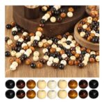 600 Pcs Large-Hole Wooden Beads, Natural Brown, 9x10mm