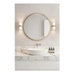 60cm round Wall Mirror – Gold