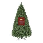 6ft Artificial Christmas Tree, Pure PVC, 650 Tips