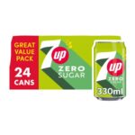 7UP Zero Sugar Free Lemon & Lime Cans 24 X 330ml