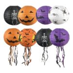 8 Halloween Pumpkin Paper Lanterns