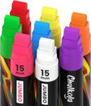 8 Thick Chalk Pens for Windows, Glass, Blackboard, Chalkboard – 15mm Jumbo