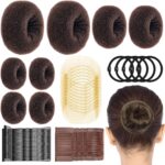 83PCS Hair Donut Bun Maker Set, Ring Style Shaper with Pins