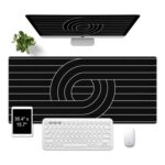 90 X 40cm Waterproof PU Leather Desk Mat – Black Line