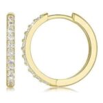 9ct Gold Hoop Earrings for Women, Hypoallergenic, 18mm