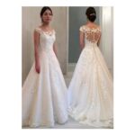 A-Line Princess Tulle Wedding Dress with Lace