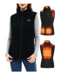 ACCNUO Womens Heated Fleece Gilet with Battery Pack 7.4V 16000mAh