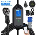 AFYEEV 7.2kW 32A Portable Type 2 EV Charger, 6m Cable, Wi-Fi App Control & CEE Plug from AFYEEV Europe Store (Welcome deal)