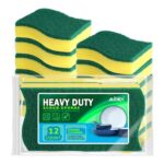 AIDEA Heavy-Duty Dual-Sided Scrub Sponges, 12 Pack