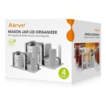 AIEVE Mason Jar Lid Organizer 4-Pack Canning Lid Rack