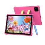 ALLDOCUBE Kids Tablet 10-Inch Android, Parental Control, 7GB RAM, Pink