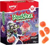AMOS Peelerz Gummy Body Parts Peelable Halloween Sweets 240g