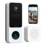 AOSU 2K HD Doorbell Camera Wireless, Smart Video with Gong, 170 Wide Angle, PIR Motion Detection, Night Vision, 2-Way Audio