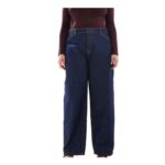 ASOS DESIGN Curve Tailored Barrel Jeans in Rinse Wash