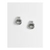 ASOS DESIGN Stud Door-Knocker Earrings in Silver Tone