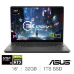 ASUS ROG Zephyrus G14, AMD Ryzen 9, 32GB RAM, 1TB SSD, NVIDIA GeForce RTX 5070, 14 Inch Gaming Laptop