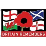 AZ FLAG Britain Remembers Flag 150×90 cm 100D Polyester 2 Grommets