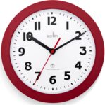 Acctim 74314 Parona, Red Radio Controlled Wall Clock, 23cm Diameter