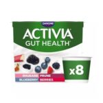Activia Rhubarb, Prune, Blueberry and Berries Yoghurt – 8 X 115g