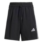 Adidas Essentials 3-Stripes Cotton Shorts, Black/White, XS